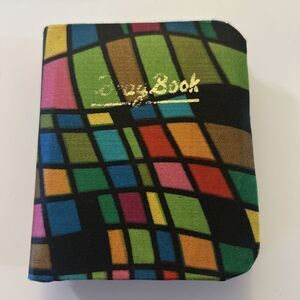 Vintage Brag Book photo Album Small Handheld fabric Multicolor FLAWED